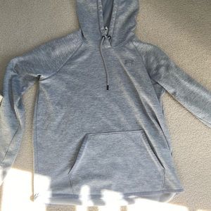 Under armor hoodie grey girls medium